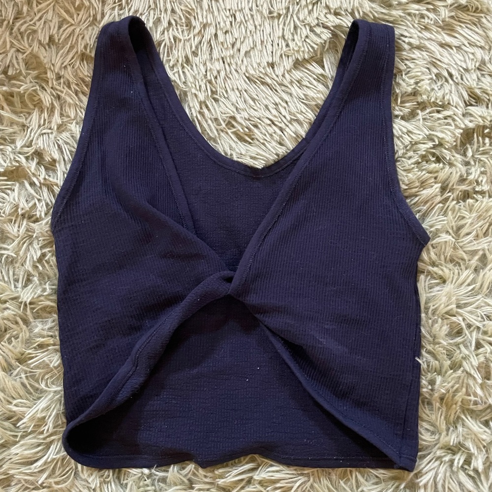 black thick strap tank top- can be reversible!